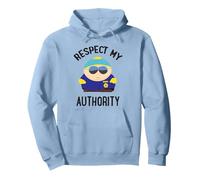 South Park Cartman Respect My Authority Pullover Hoodie, Unisex für Erwachsene, Taubenblau, XL