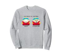 South Park Eric Cartman Stimmung Pixel Art Lustig Klassisch Cartoon Sweatshirt, Unisex für Erwachsene, Grau Meliert, XL