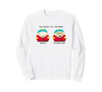 South Park Eric Cartman Stimmung Pixel Art Lustig Klassisch Cartoon Sweatshirt, Unisex für Erwachsene, Weiß, L