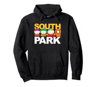 South Park Gang Behind Logo Pullover Hoodie, Unisex für Erwachsene, Schwarz, XL
