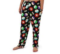 South Park Herren Lounge Pants - Schlafhose aus 100% Baumwolle mit Gummizug in der Taille, Neuheit Nachtwäsche Pyjamahose, offizielles Merchandise, Größen S-XXL, Schwarz , XXL