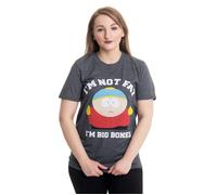 South Park - I'm Not Fat, I'm Big Boned Dark Heather - T-Shirt - Grau - S - 65% Polyester, 35% Baumwolle Grau S