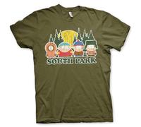South Park Offizielles Lizenzprodukt Distressed Herren T-Shirt (Olive), XL