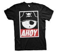 South Park Offizielles Lizenzprodukt Eric Cartman - Ahoy Herren T-Shirt (Schwarz), M