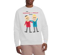 South Park Unisex Terrance and Phillip Crew Sweatshirt, weiß, L