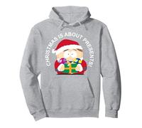 South Park Weihnachtskostüm Cartman, Weihnachtsmann, festlich, Retro-Freunde Pullover Hoodie, Unisex für Erwachsene, Grau Meliert, S