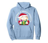 South Park Weihnachtskostüm Cartman, Weihnachtsmann, festlich, Retro-Freunde Pullover Hoodie, Unisex für Erwachsene, Taubenblau, XL