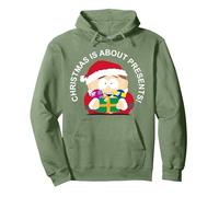 South Park Weihnachtskostüm Cartman, Weihnachtsmann, festlich, Retro-Freunde Pullover Hoodie, Unisex für Erwachsene, Salbeigrün, M