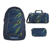 Southbag coocazoo Mate Schulrucksack-Set 3tlg inkl. Schlamperbox und Sporttasche (Fast Lime)