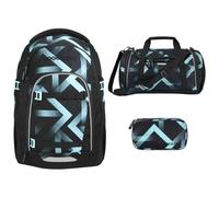 Southbag coocazoo Mate Schulrucksack-Set 3tlg inkl. Schlamperbox und Sporttasche (Laser Lights V2)