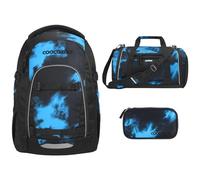 Southbag coocazoo Mate Schulrucksack-Set 3tlg inkl. Schlamperbox und Sporttasche (Mystic Clouds V2)