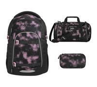 Southbag coocazoo Mate Schulrucksack-Set 3tlg inkl. Schlamperbox und Sporttasche (Pink Illusion V2)