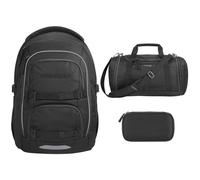 Southbag coocazoo Porter Schulrucksack-Set 3tlg inkl. Sporttasche und Schlamperbox (Black Coal V2)
