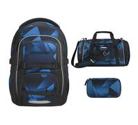 Southbag coocazoo Porter Schulrucksack-Set 3tlg inkl. Sporttasche und Schlamperbox (Electric Ice V2)
