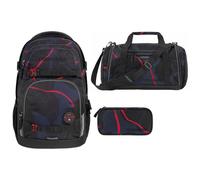 coocazoo PORTER Schulrucksack-Set 3tlg Lava Lines