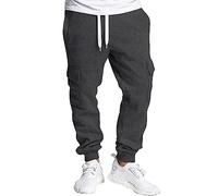 Southpole Herren 1570 Basic Active Jogger Sweatpants Fleece-Jogginghose, Anthrazit meliert, 6X-Large Groß