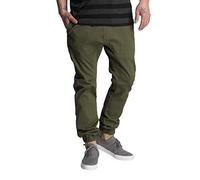 Southpole Herren Basic Stretch Twill Jogger Hose, Reg und Big & Tall Größen, olivgrün, Groß