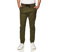 Southpole Herren Basic Stretch Twill Jogger Hose - Reg- und Große & Große Größen, olivgrün, Mittel