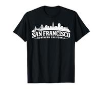 Souvenir mit Blick auf die Skyline der Golden Gate Bridge von San Francisco T-Shirt