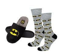 soxo DC Comics The Batman Hausschuhe Herren Cozy Slipper Lustig Pantoletten 41/42 Batman Hauschuhe + Socken 40-45