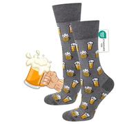 soxo Lustige Socken Herren Bier Geschenke Für Männer Bunte Herrensocken Lustig Socks Men 40-45 Grau