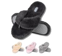 soxo Plüsch Hausschuhe Damen Lustige Geschenke Pantoletten Frauen Slipper Flip Flops Geschenk 37/38 Graphit