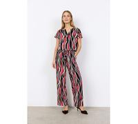 Shirtbluse SOYACONCEPT "SC-CAMMI 1", Damen, Gr. M, rapture rose combi, Web, Obermaterial: 100% Viskose, gemustert, normal, V-Ausschnitt, Blusen (94470157-M) rapture rose combi