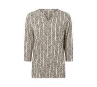 Schlupfbluse SOYACONCEPT "SC-FELICITY AOP 514", Damen, Gr. M, schwarz (schwarz combi), Web, Obermaterial: 50% Baumwolle, 50% Viskose, bedruckt, normal, V-Ausschnitt, Blusen Schlupfbluse (79090620-M) s