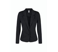 Kurzblazer SOYACONCEPT "SC-DANIELA 1", Damen, Gr. S, schwarz, Web, Obermaterial: 73% Polyester, 24% Viskose, 3% Elasthan, unifarben, tailliert normal, tiefer V-Ausschnitt, Blazer Kurzblazer, Materialm