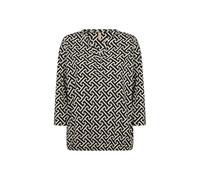 SOYACONCEPT Damen Bluse SC-Felicity, 3/4 Ärmel, V-Ausschnitt, Print, Black, M
