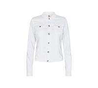 Soyaconcept Jeansjacke in unifarbenem Design Modell 'Erna 2' in Weiss, Größe L