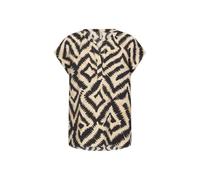 SOYACONCEPT Damen Kurzarmbluse SC-Pixi, Viskose, Rundhalsausschnitt, Sand, L