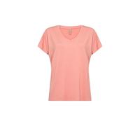 SOYACONCEPT Damen Shirt SC-Marica, V-Ausschnitt, Kurzarm, Peach Pink, XXL