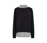SOYACONCEPT Damen Sweatshirt SC-Banu 264 mit Kragen, Langarm, Black, Größe L