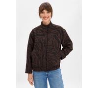 Soyaconcept Jacke mit Stehkragen und Eingrifftaschen Modell 'SARAKI' in Mittelbraun, Größe XL