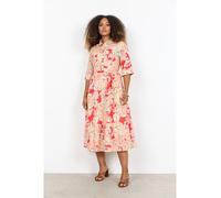 Maxikleid SOYACONCEPT "Soya Concept Dress SC-FALDINE", Damen, Gr. S, Normalgrößen, bunt (4030c bittersweet combi), Obermaterial: 100% Baumwolle, Kleider Maxikleid (89544757-S) 4030c bittersweet combi
