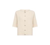 Soyaconcept Slim Fit Strickjacke mit Woll-Anteil und 1/2-Arm Modell 'AVALON' in Sand, Größe L