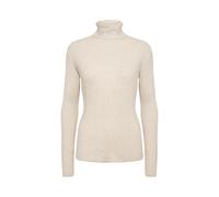 Rollkragenpullover SOYACONCEPT "SC-DOLLIE 483", Damen, Gr. XL, beige (light sand melange), Strick, Obermaterial: 75% Viskose, 25% Nylon, meliert, normal, Strickbündchen, Pullover Rollkragenpullover, V