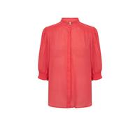 Kurzarmbluse SOYACONCEPT "SC-FABIANA 3", Damen, Gr. XL, bittersweet, Web, Obermaterial: 100% Baumwolle, unifarben, normal, Rundhals, gesmokt, Blusen, Baumwolle (90214656-XL) bittersweet