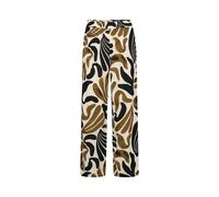 Schlupfhose SOYACONCEPT "SC-FELDI 3-C", Damen, Gr. XL, N-Gr, butternut combi, Web, Obermaterial: 100% Viskose, gemustert, lang, Hosen Schlupfhose, Viskose (10463806-XL) butternut combi