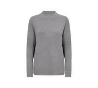 Strickpullover SOYACONCEPT "SC-KANITA 4", Damen, Gr. XL, grau (medunkel grau melange), Strick, Obermaterial: 50% Viskose, 27% Polyester, 23% Nylon, meliert, normal, hoch geschlossener Ausschnitt, Pull