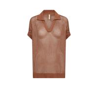 Strickpullover SOYACONCEPT "Soya Concept Sweater SC-LAURETTE", Damen, Gr. S, braun (8710 toffee), Obermaterial: 70% Baumwolle, 30% Leinen, Pullover Strickpullover (88412519-S) 8710 toffee