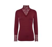 Soyaconcept Slim Fit Longsleeve aus Lyocell-Mix Modell 'Marica' in Bordeaux, Größe L