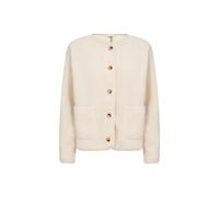 Cardigan SOYACONCEPT "Soya Concept Cardigan SC-ONYX 2", Damen, Gr. XXL, 1620 cream, Obermaterial: 100% Polyester, Strickjacken (81844910-XXL) 1620 cream