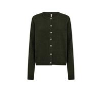 Strickjacke SOYACONCEPT "SC-ORLEAN 2", Damen, Gr. XXL, forest night melange, Strick, Obermaterial: 74% Polyamid, 24% Polyester, 2% Elasthan, meliert, normal, Rundhals, Strickjacken Strickjacke, Materi