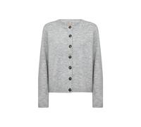 Soyaconcept Strickjacke mit Rundhalsausschnitt Modell 'ORLEAN' in Hellgrau Melange, Größe XL