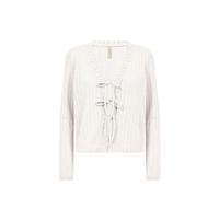 Cardigan SOYACONCEPT "Soya Concept Cardigan SC-SHONAS 3", Damen, Gr. XL, 1100 sanftes weiß, Obermaterial: 70% Baumwolle, 30% Polyester, Strickjacken (86050966-XL) 1100 sanftes weiß