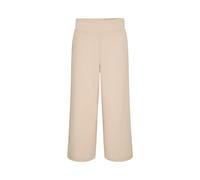 Soyaconcept Wide Leg Stoffhose mit verkürztem Schnitt Modell 'Siham' in Beige, Größe L