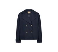 Kurzjacke SOYACONCEPT "SC-AMANDA 1", Damen, Gr. L, navy, Web, Obermaterial: 56% Baumwolle, 44% Polyester, unifarben, regular fit normal, V-Ausschnitt, Jacken Kurzjacke (64816617-L) navy
