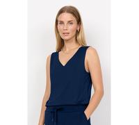 Shirttop SOYACONCEPT "SC-MARICA 283", Damen, Gr. S, navy, Jersey, Obermaterial: 93% Lyocell, 7% Elasthan, unifarben, normal, V-Ausschnitt, Tops Shirttop (55651240-S) navy